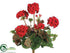 Silk Plants Direct Geranium Bush - Red - Pack of 12