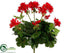 Silk Plants Direct Geranium Bush - Red - Pack of 6