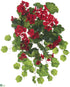 Silk Plants Direct Geranium Bush - Red - Pack of 6