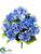 Silk Plants Direct Hydrangea Bush - Blue - Pack of 6