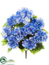 Silk Plants Direct Hydrangea Bush - Blue - Pack of 6