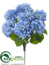 Silk Plants Direct Hydrangea Bush - Blue - Pack of 12