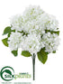 Silk Plants Direct Hydrangea Bush - White - Pack of 12