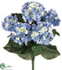 Silk Plants Direct Hydrangea Bush - Blue - Pack of 6