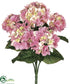 Silk Plants Direct Hydrangea Bush - Pink - Pack of 6