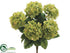 Silk Plants Direct Hydrangea Bush - Green Pink - Pack of 12