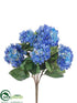 Silk Plants Direct Hydrangea Bush - Blue - Pack of 6