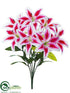 Silk Plants Direct Lily Bush - Rubrum Pink - Pack of 12