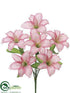 Silk Plants Direct Tiger Lily Bush - Pink - Pack of 24