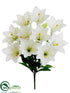 Silk Plants Direct Easter Lily Bush - White - Pack of 12