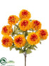 Silk Plants Direct Marigold Bush - Yellow Gold - Pack of 12