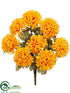 Silk Plants Direct Pompon Mum Bush - Yellow - Pack of 12