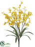 Silk Plants Direct Oncidium Orchid Bush - Yellow - Pack of 12