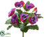 Silk Plants Direct Pansy Bush - Purple - Pack of 12