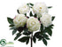 Silk Plants Direct Peony Bush - White - Pack of 12