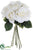 Rose Bouquet - White - Pack of 12