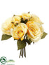 Silk Plants Direct Rose Bouquet - Yellow - Pack of 12