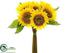 Silk Plants Direct Sunflower Bouquet - Yellow - Pack of 6