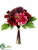 Dahlia Bouquet - Orange Brick Wine Mauve - Pack of 6