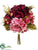 Hydrangea Bouquet - Blue Two Tone Burgundy Mauve - Pack of 12