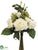 Rose, Skimmia Bouquet - Cream - Pack of 6