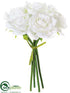 Silk Plants Direct Rose Bouquet - White - Pack of 12