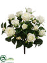 Silk Plants Direct Rose Bush - White - Pack of 12