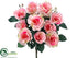 Silk Plants Direct Rose Bush - Pink - Pack of 12