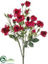 Silk Plants Direct Rose Bush - Crimson Two Tone - Pack of 12