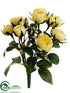 Silk Plants Direct Rose Bush - Yellow - Pack of 12