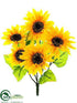 Silk Plants Direct Sunflower Bush - Yellow - Pack of 12