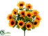 Silk Plants Direct Sunflower Bush - Yellow - Pack of 12