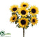 Silk Plants Direct Sunflower Bush - Yellow - Pack of 12