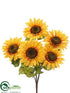 Silk Plants Direct Sunflower Bush - Yellow Gold - Pack of 12