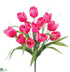 Silk Plants Direct Tulip Bush - Pink Two Tone - Pack of 12