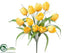 Silk Plants Direct Tulip Bush - Yellow - Pack of 12