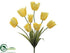 Silk Plants Direct Tulip Bush - Yellow - Pack of 12