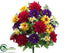 Silk Plants Direct Dahlia, Daisy Bush - Red Purple - Pack of 6