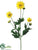 Daisy Spray - Yellow - Pack of 12