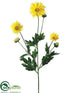 Silk Plants Direct Daisy Spray - Yellow - Pack of 12