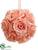 Rose Kissing Ball - Pink - Pack of 6