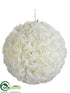 Silk Plants Direct Rose Kissing Ball - Cream - Pack of 2