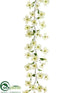 Silk Plants Direct Dogwood Garland - White - Pack of 2