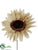 Burlap Sunflower Pick - Tan - Pack of 24