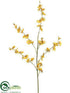 Silk Plants Direct Dancing Orchid Spray - Yellow - Pack of 12