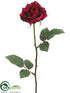 Silk Plants Direct Rose Spray - Burgundy - Pack of 12