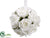 Rose Kissing Ball - White - Pack of 6