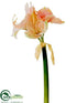 Silk Plants Direct Amaryllis Spray - Salmon Two Tone - Pack of 6