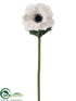 Silk Plants Direct Anemone Spray - White - Pack of 12