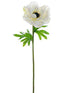 Silk Plants Direct Anemone Spray - White Black - Pack of 12